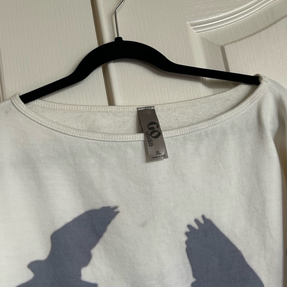 Go Couture Flocking‎ Birds Print Dolman sleeve tunic sweater size XL NEW - Picture 6 of 11